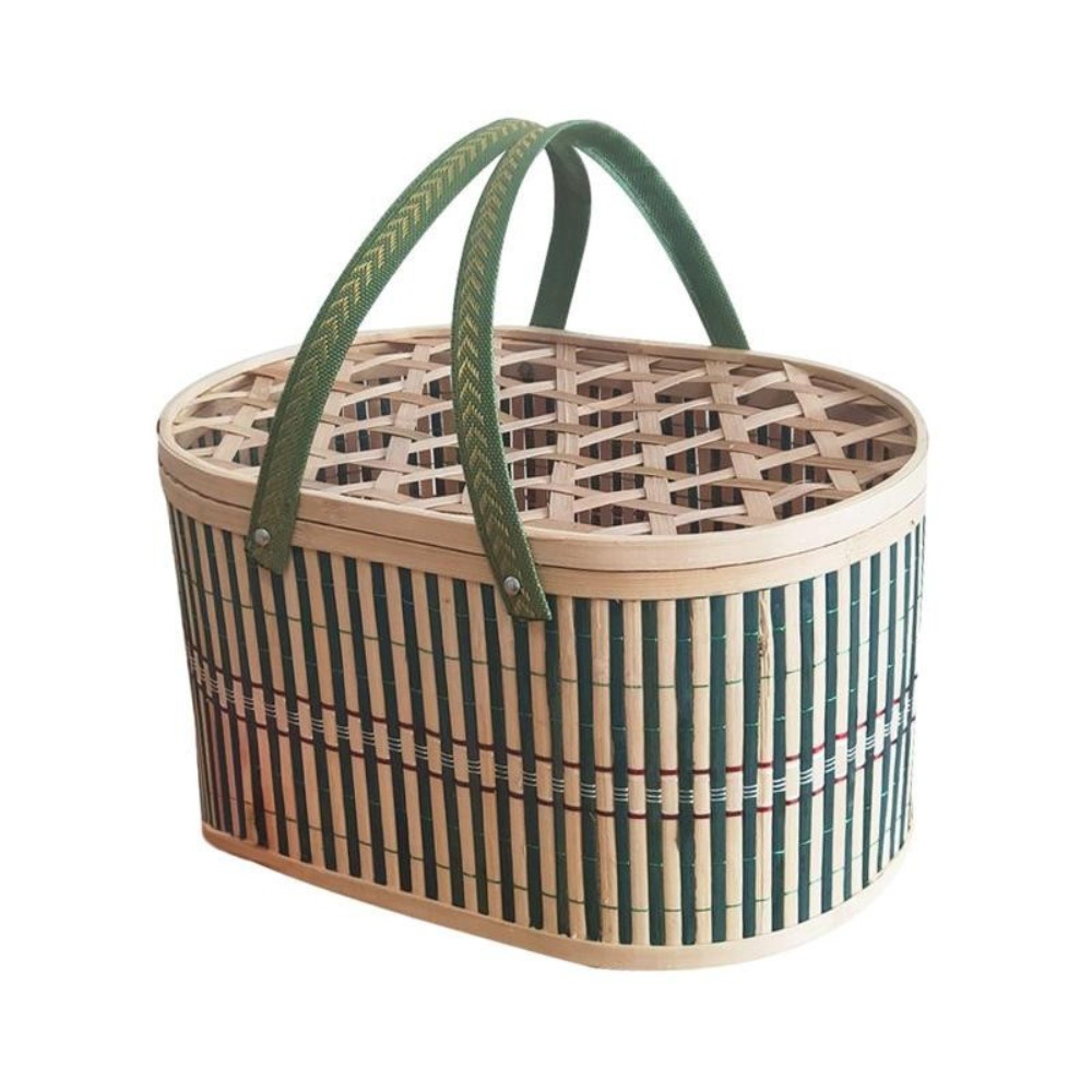 Food Snacks Basket - Прочная бамбуковая корзина ручной работы с