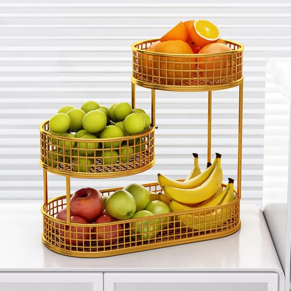 Food Snacks Basket - Трехслойная корзина с фруктами для гостиной,